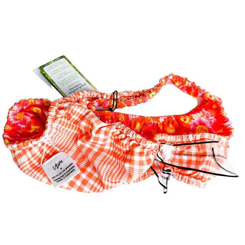NWT VDM Swim Reversible Bikini in Gingham/Retro Daisy - Picture 8 of 16